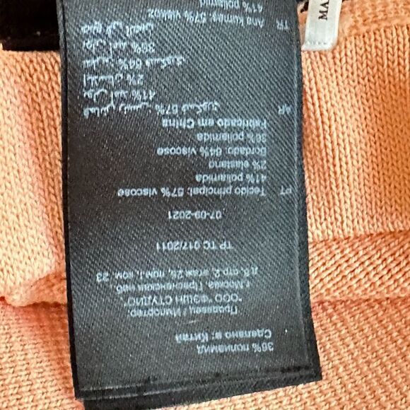 Sandro Eglantine High Waisted Knit Skater Skirt in Pink | Size 10 - Picture 9 of 10